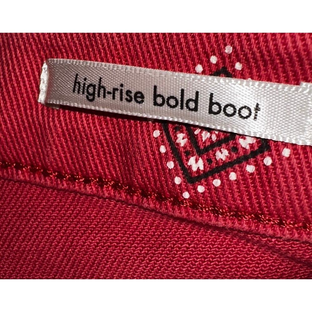 NWT Wrangler 10 / 30 x 30 Jeans High-Rise Bold Boot Cut Diamond Bay Red Bandana - Picture 7 of 13